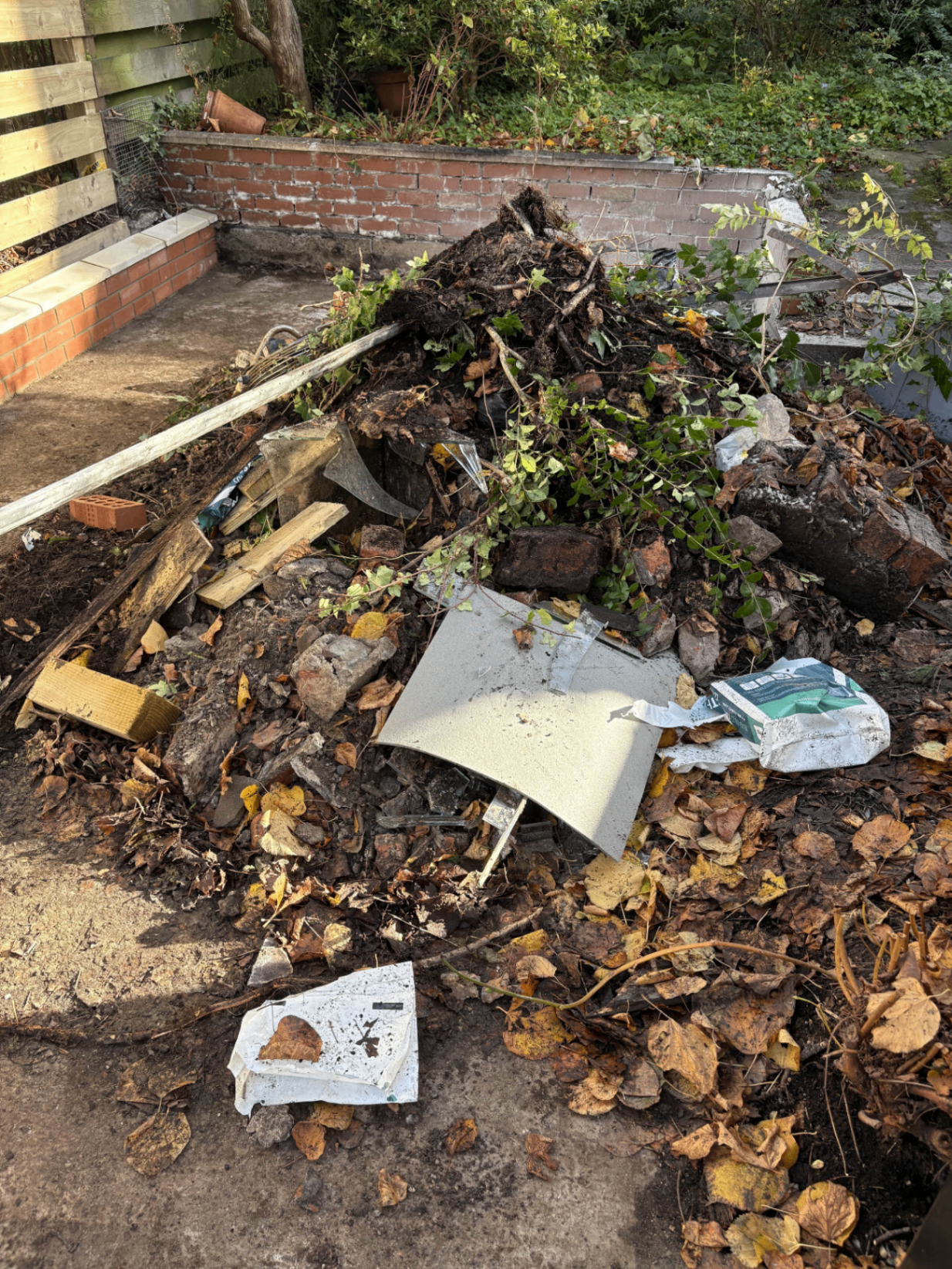 Before rubbish removal - Outdoor Clearance in Glasgow by JM Rubbish Removal
