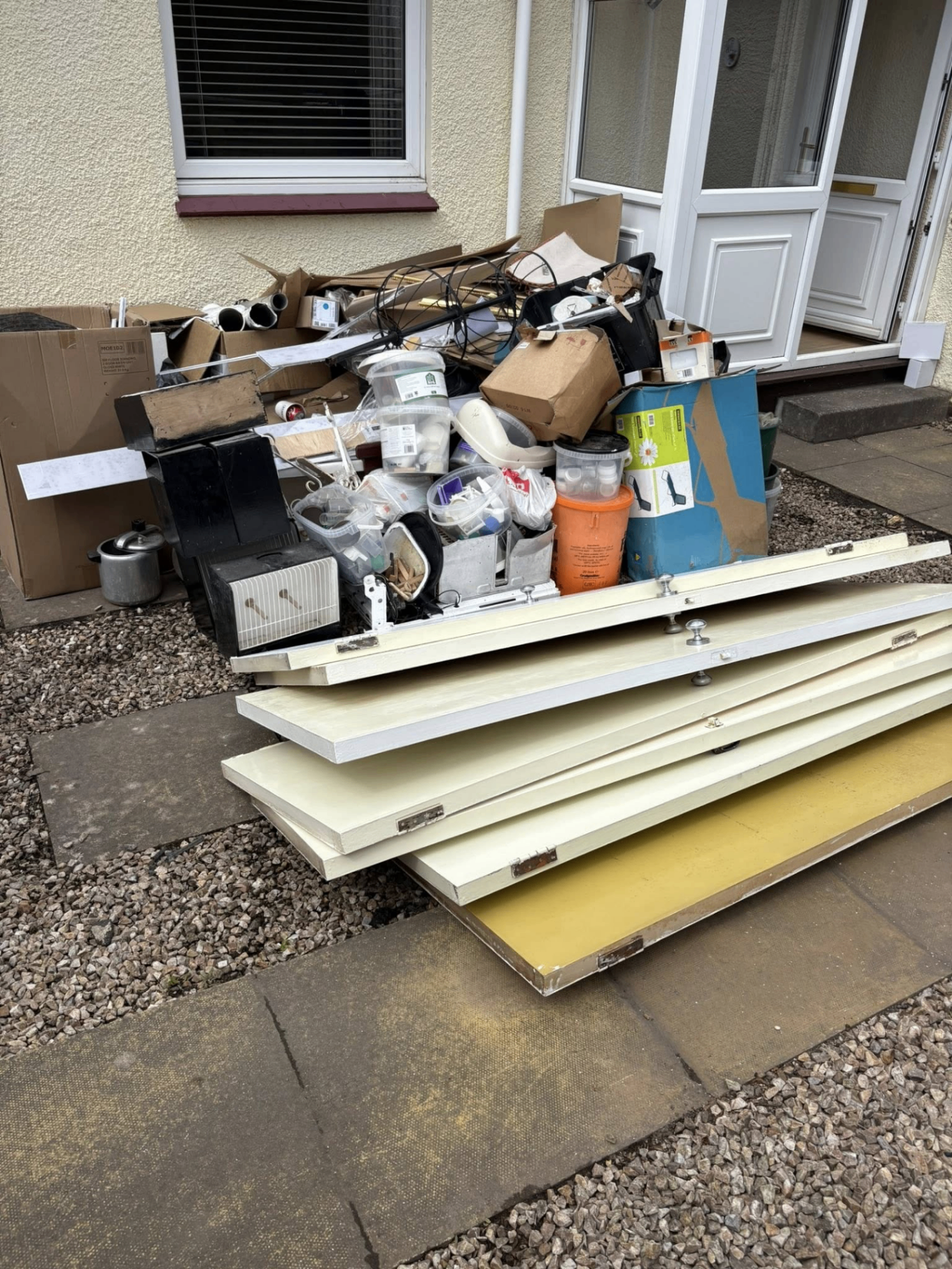 Before rubbish removal - Residential Garden Clearance in Glasgow by JM Rubbish Removal