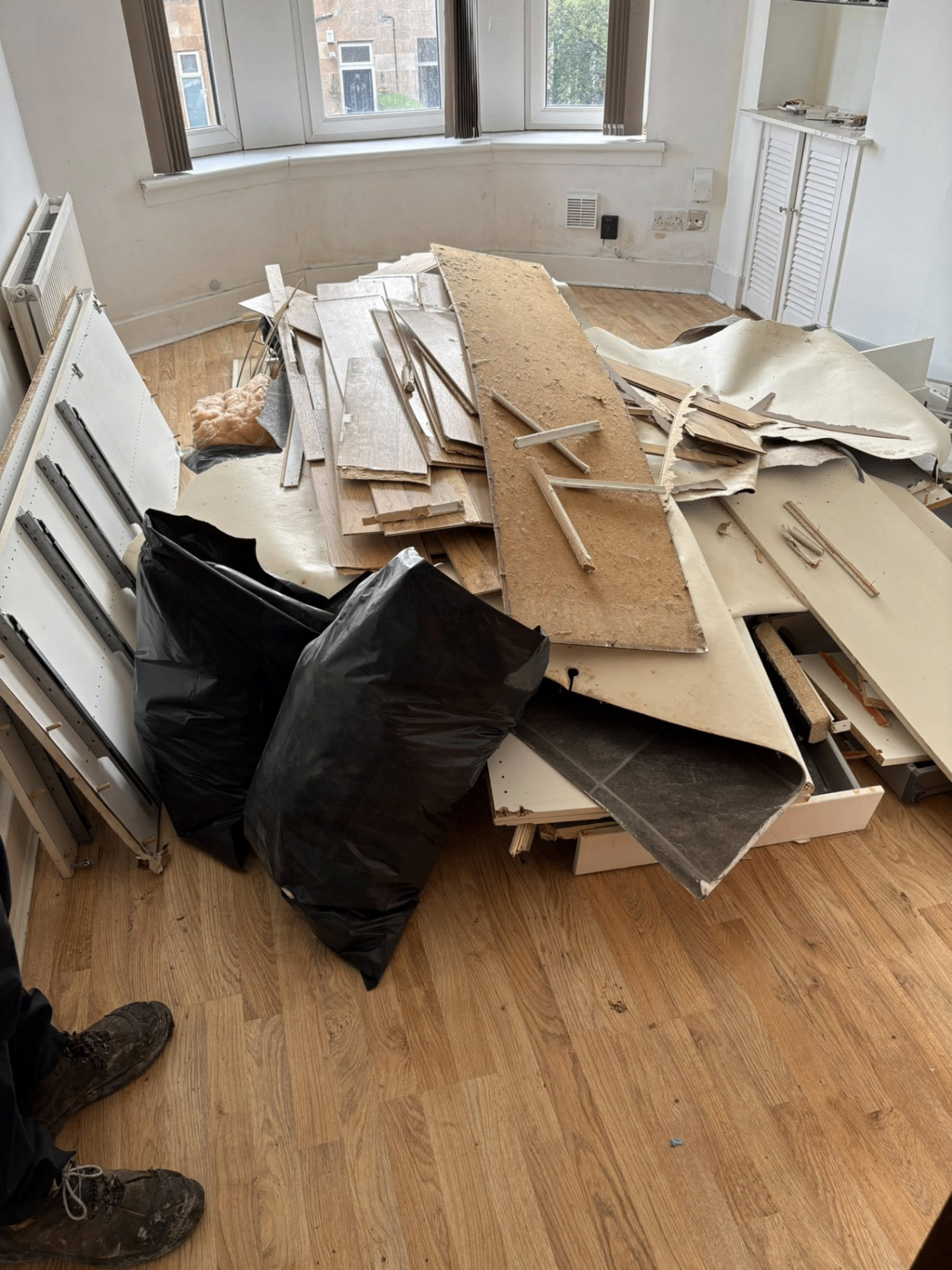 Before rubbish removal - Renovation Waste Clearance in Glasgow by JM Rubbish Removal