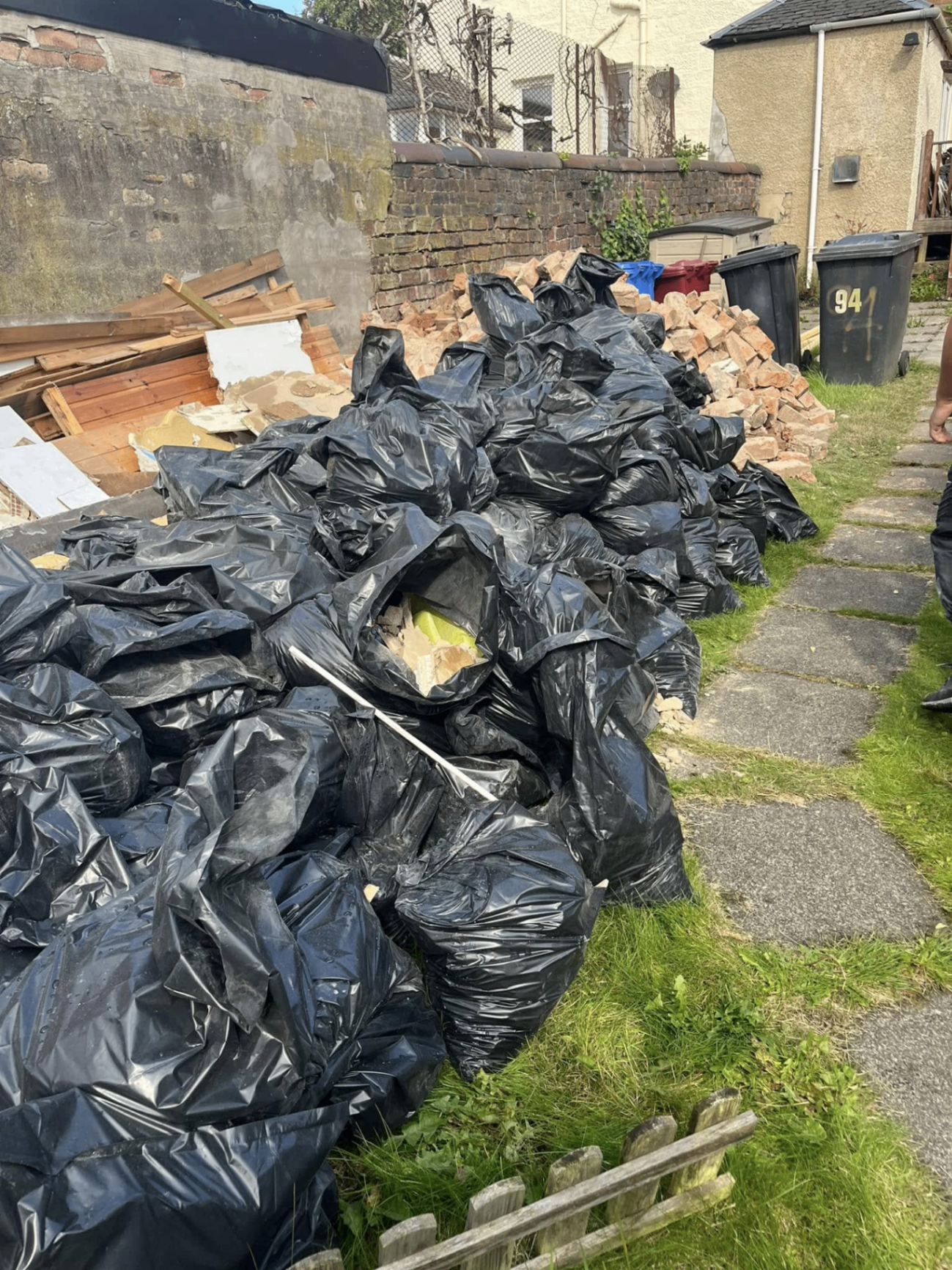 Before rubbish removal - Outdoor Waste Removal in Glasgow by JM Rubbish Removal