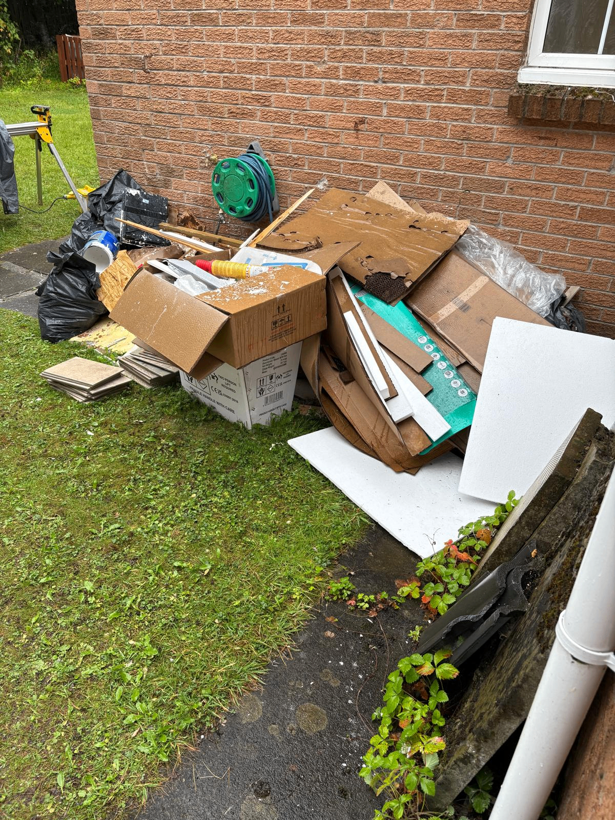 Before rubbish removal - Garden Waste Removal in Glasgow by JM Rubbish Removal